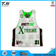 Hight Quality Cheap Price Custom Made Sublimation Youth′s Reversible Lacrosse Jersey